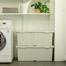 이지오프 대용량 리빙박스 2개, 라이트그레이