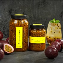 [초코써니 패션후르츠청] 에이드 홈카페 수제청 과일청 500g 답례품 차 선물 세트 납품, 1kg패션후르츠청(한가지과일청)