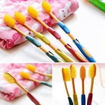 1+1 부드러운 이중모 금나노 미세모 잇몸 양치 틈새 칫솔, 7개