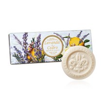 사프비누 이태리 장인 프리미엄 명품향수 비누 라벤더&삼나무향 / 피렌체에서온 향수바디바 / 바디워시 대용 / 이탈리아 수제 작품비누 집들이선물 신혼부부선물 답례품 선물세트, 3개입, 100g