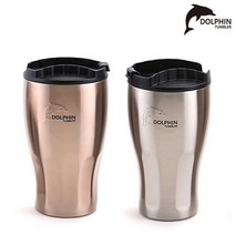 돌핀 이중진공 보냉보온 스텐 텀블러, 로즈500ml+실버500ml