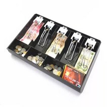 팝업 부스 지폐 보관함 행사 카운터 금고 서랍 보관용 포장마차 계산함, 블랙(5칸) 37x31.5x6.5cm