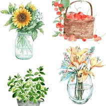 DIY 명화그리기 워터아트 시리즈 - 40cmX50cm, 선택08워터아트체리버킷