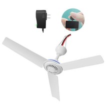 천장형 선풍기 실링팬 타프팬 조명 저소음 캠핑용 거실 아파트 2in1 ac 110v 220v dc 12v 조정 속도 공기 냉각 팬 텐트 팬, 하얀