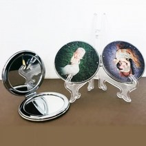 듀얼 양면 메탈 포토 인쇄 손거울1011494, 양면 동일인쇄(사진1장+문구), 원형거울