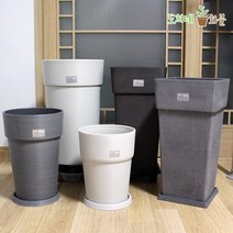 도희네화분 우레탄화분 우레탄높은화분, 05우레탄사각화분30cm그레이(기본받침)