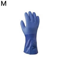 화공약품용 3중 코팅 블루 내유 pvc 장갑 M 작업장갑 안전장갑