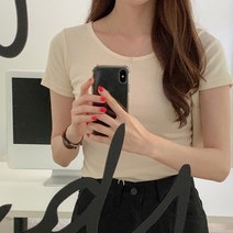 겟잇미 / 잔본루 베이직 컬러 무지 라운드 반팔 티셔츠