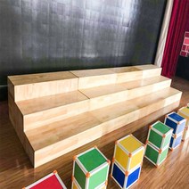이동식 접이식 합창계단 다용도 플라스틱 계단 합창 단체 행사장 3단계단 무대, 참나무 합창단