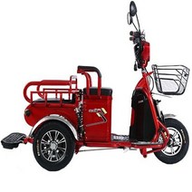 노인전동스쿠터 어르신전동차 전기 삼륜 성인 가정용 노인 소형 레저 배터리 자동차 여아용, 01 red