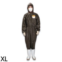 분진 먼지 오물방어 일체형 방진복 회색XL 안전용 식품가공용 도색작업