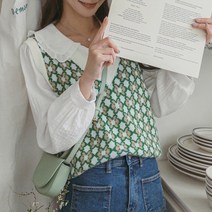 [마이더스비] 베닌 패턴 니트 조끼