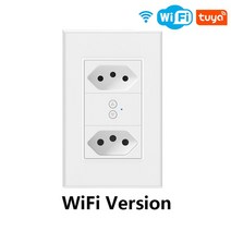 Tuya 와이파이 브라질 플러그 10A 지그비 벽 소켓 콘센트 스마트 알렉사 구글 홈으로 앱 음성 제어, 01 Wifi version