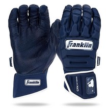 Franklin Sports MLB 배팅 장갑 CFX Pro PRT 튼튼한 보호 야구 + 소프트볼 성인용 패딩 강화 가죽 성인 S 블랙 골드 5611157913, Adult Large