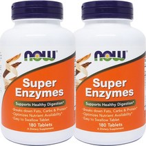 2병 Now Foods 나우 푸드 수퍼 엔자임 소화효소 180 타블렛
