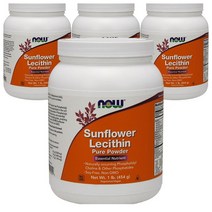나우푸드 선플라워 레시틴 퓨어 파우더, 454g × 4개, 4개, 454g