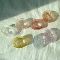 헤어집게핀 GGD 불투명 둥근 헤어 집게핀