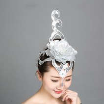 공연용 화려한헤어장식 오프닝 민족현대무용 머리꽃 반짝이 머리장식 라틴댄스 무대 광장무대, 59 姜옐로