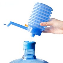 오일펌프 급유기 수중 로터리 드럼 주입기 휴대용 병 식수 핸드 프레스 수동 디스펜서 이동식 튜브 진공 액션 장치 물병, 푸른