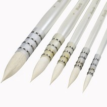 과슈 물감 젤리과슈 고품질 1pc 염소 머리 나무 손잡이 수채화 아트 아티스트 브러시, 크기 0