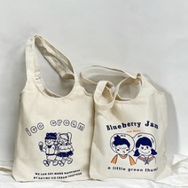 여성 학생 대학생 데일리 숄더 캔버스 크로스에코백 블루베리잼