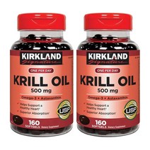 2개 KIRKLAND 커클랜드 Signature 코스트코 크릴 오일 500 mg astaxanthin 아스타잔틴 오메가3 160 정 빠른직구