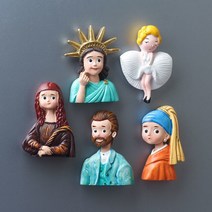 명화엽서 감성 빈티지 벽장식소품 촬영 인테리어 유명한 그림 반 고흐 냉장고 스티커 3D 스테레오 마그네틱, 06 6