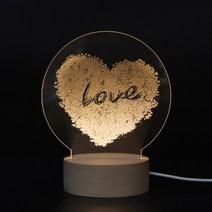 아트조이 LED 아크릴 원형 무드등, LOVE