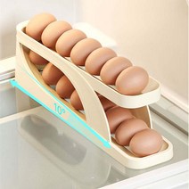 계란케이스 계란보관용기 자동 스크롤 에그 랙 보관함 계란 바구니 용기 거치대 정리함 롤다운 냉장고 주방용 디펜서