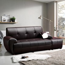 서광퍼니처 서광퍼니처 로엠 CL라텍스 인조가죽 3인소파 (스툴형/양팔형)(P), 크림베이지/양팔(스툴없음)/pvc다리