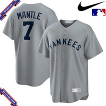나이키 MLB 미키 맨틀 뉴욕 양키스 로드 쿠퍼스타운 컬렉션 플레이어 저지 그레이 899762