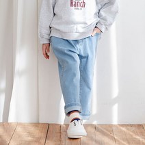 모모로이 아동용 더블린 데일리 배기 스판 청바지