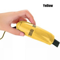 헤파필터 강력진공 소형 미니범용 미니 키보드 지능 청소기 USB 충전 휴대용 노트북 모니터 브러시 먼지, 05 yellow