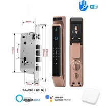 지문자물쇠 안전고리 사물함자물쇠 Tuya 와이파이 전자 생체 지문 인식 스마트 도어 잠금 장치 암호 3D 얼, 05 TT without3D ROSE