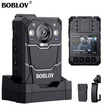 BOBLOV-B4K3 2K 바디 마운트 카메라 128GB 4000mAh 배터리 13 시간 녹화 GPS 캠코더 IP68 착용 경찰 캠, 01 Built in 128GB