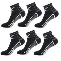 XPD 논슬립 양말 6족 남성용 여성용 스포츠양말, 남성용(블랙6족)