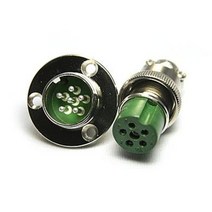항공잭 20MM 날개타입 K-20-6핀 플러그 국내생산 원형커넥터 써큘러커넥터, 01_케이블