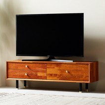 그리다 TV다이 티비장 사각 거실 TV장 멀바우 120cm, 02.큐브M_3문_높은다리:02.골드