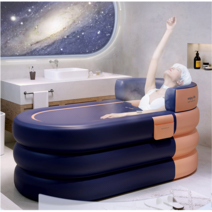 스마트 원터치 에어욕조 반신욕 가정용 1인용 초간편, 4단, 1.6m, 민트