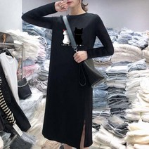 리더스타 1-A-378 여성티셔츠 긴팔티셔츠 여성원피스 오버핏 롱티셔츠 롱원피스 긴팔 티셔츠 긴소매