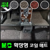 [2012년형] 벤츠 E300 확장형코일매트 -20mm두께 바닥카매트, 1열(운/조)+2열(일체형)-블랙