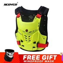 scoyco 오토바이 갑옷 ce motocross chest back moto 159, m, 협력사, am05 노란색 갑옷
