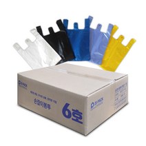 손잡이봉투 6호(별대) 1000장 35(48)x58cm (흰색/검정/청색/청유백/노랑), 100개, 흰색