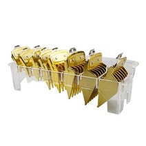 이발사 도구 매직 수석 헤어 클리퍼 가드 8 가지 크기 범용 교체 빗 가이드 부착 WAHL용, Gold-B 8Pc-Box