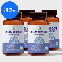 수국잎 열수추출 프리미엄 정 1000mg x 60정, 8개월분(60g*4개)