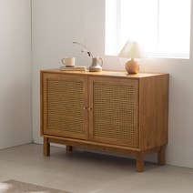 장인가구 카르덴 라탄 원목 다용도 거실장 수납장, 수납장1000/내추럴