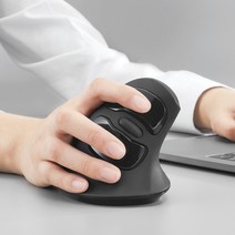 손목터널증후군예방 인체공학 버티컬 광마우스 MSC-222, 블랙