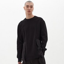 DGNAK12 다트 포인트 아웃 포켓 맨투맨 (블랙)_ PC1TS0505 Dart Point Out Pocket MTM (BK)