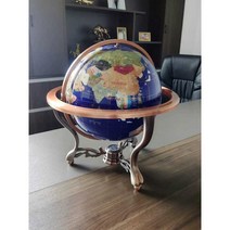 대형 고급지구본 학습용 교육용 지구본 사무실 장식용, 22cm 브론즈 프레임 + 펄 화이트