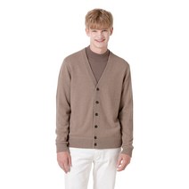 바인 남성 캐시미어 100% 가디건 - 라이트브라운 S